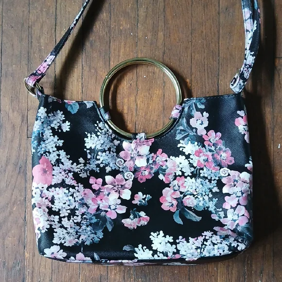 Mossimo Foral and Black Women's Bag - Picture 2 of 10
